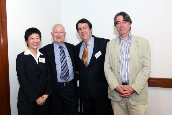 (Left to Right) Ms Vicky FUNG, Prof W Ed HAMMOND, Dr Charles JAFFE and Dr Mike BAINBRIDGE