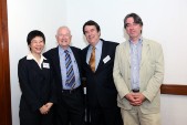 (Left to Right) Ms Vicky FUNG, Prof W Ed HAMMOND, Dr Charles JAFFE and Dr Mike BAINBRIDGE